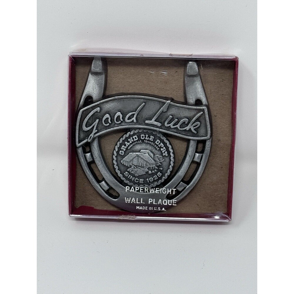 Grand Ole Opry Nashville Tennessee Good Luck Horseshoe Paperweight NEW